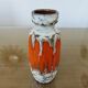 Orange "fat lava" ceramic vase, West Germany, 1970