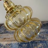Vintage wall lamp in gilded chiseled glass