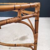 Mid-Century Chippendale Bamboo Dining Table, Italy, 1960s