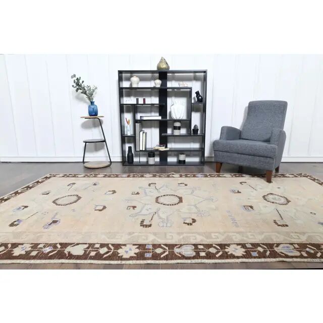 1970s Vintage Turkish Handmade Wool Orange Oversized Area Rug 175x330