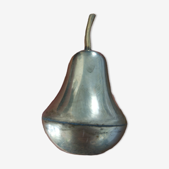 Pear-shaped brass salt shaker