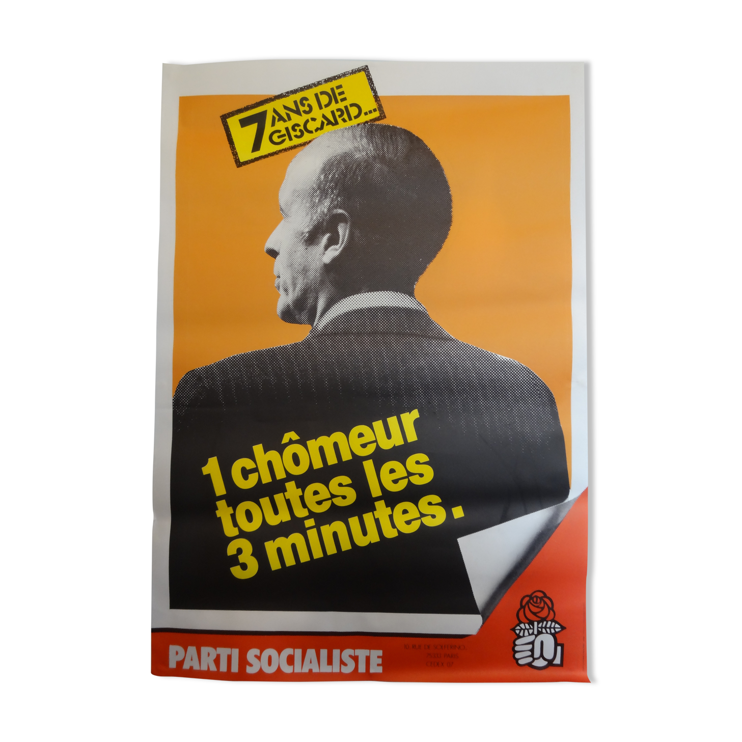 Former political campaign poster 97 x 87.5 cm