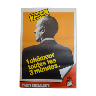 Affiche de campagne politique 97 x 87.5 cm