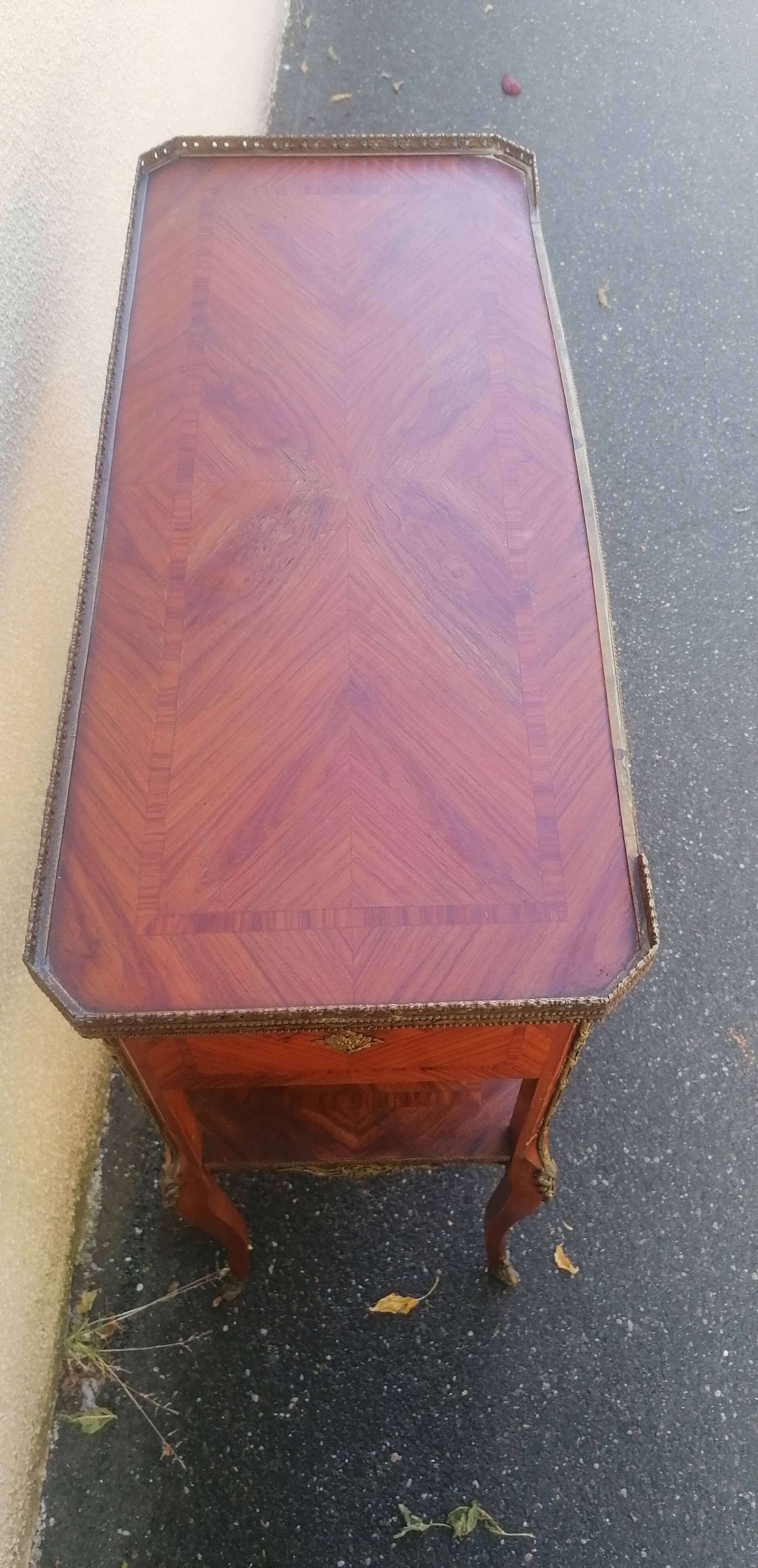 pretty Empire style marquetry console