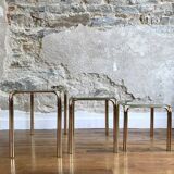 Set of 3 glass nesting tables