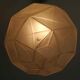 Art Deco faceted pressed glass globe pendant light