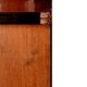 Wooden sideboard with fuchsia pink and black formica, 1950s, 130x50x100cm