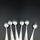 6 small metal silver spoons