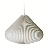 Space age cocoon plisse pendant lamps, 1960s