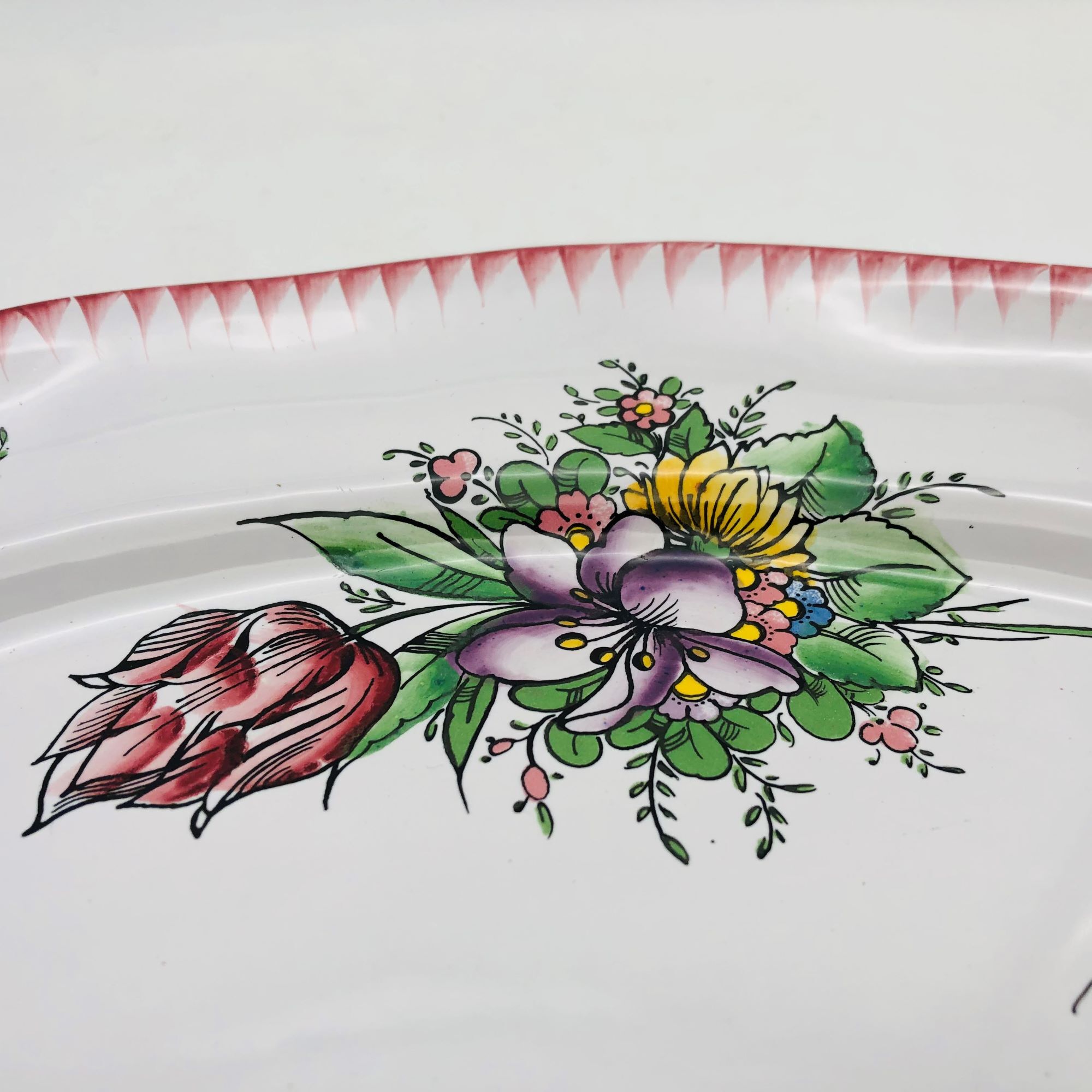 Oval serving dish, Faïencerie D'Angoulême- le Renoleau