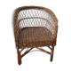 Children's basket chair in vintage braided wicker