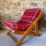 Vintage IKEA pine lounge chair from 1974