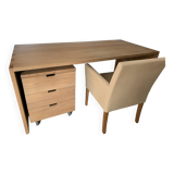 Contemporary solid oak desk