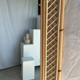 Rattan foot mirror with braces H:2m