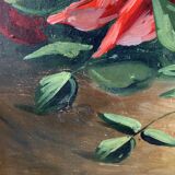 Ancienne peinture de roses