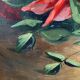 Ancienne peinture de roses