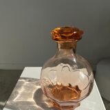 Pink glass liqueur decanter