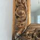 Miroir mural en bois doré antique français en or