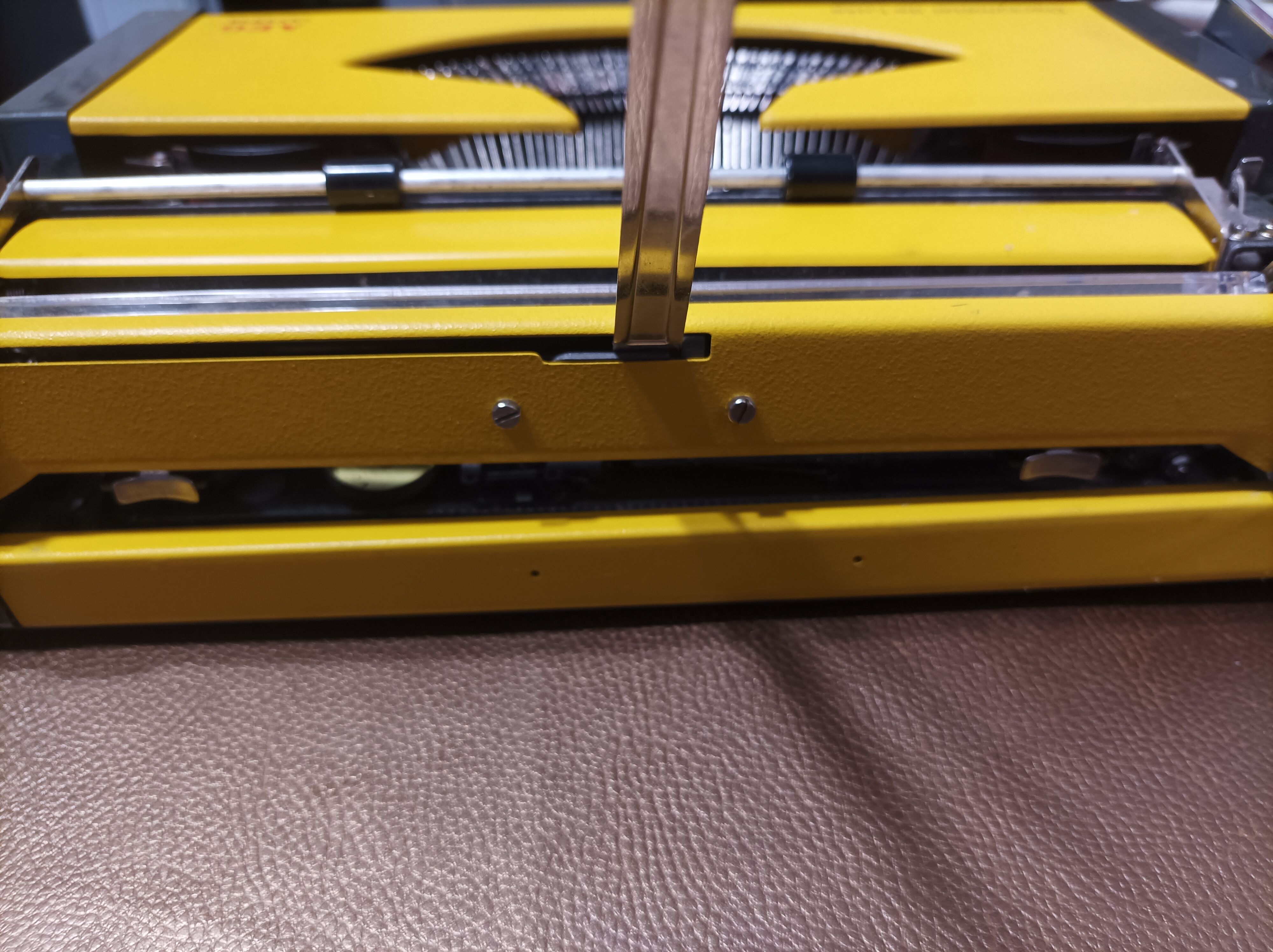 Original vintage 1970s aeg olympia traveller luxury yellow