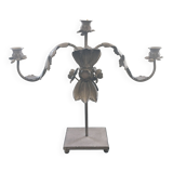 Candelabra 3 branches in zinc