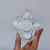 Bougeoir en verre transparent