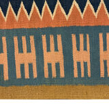 Vintage persian qashqai kilim area rug, hand made oriental flat woven rug- 204x296cm