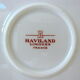 Hollow dish in white porcelain, golden lip.