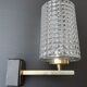 Wall light 60's glass and brass