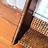 Vintage mirror metal and wood 36x67cm