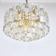 Large ceiling chandelier in gilded brass and glass Palazzo J.T. Kalmar, 1950s