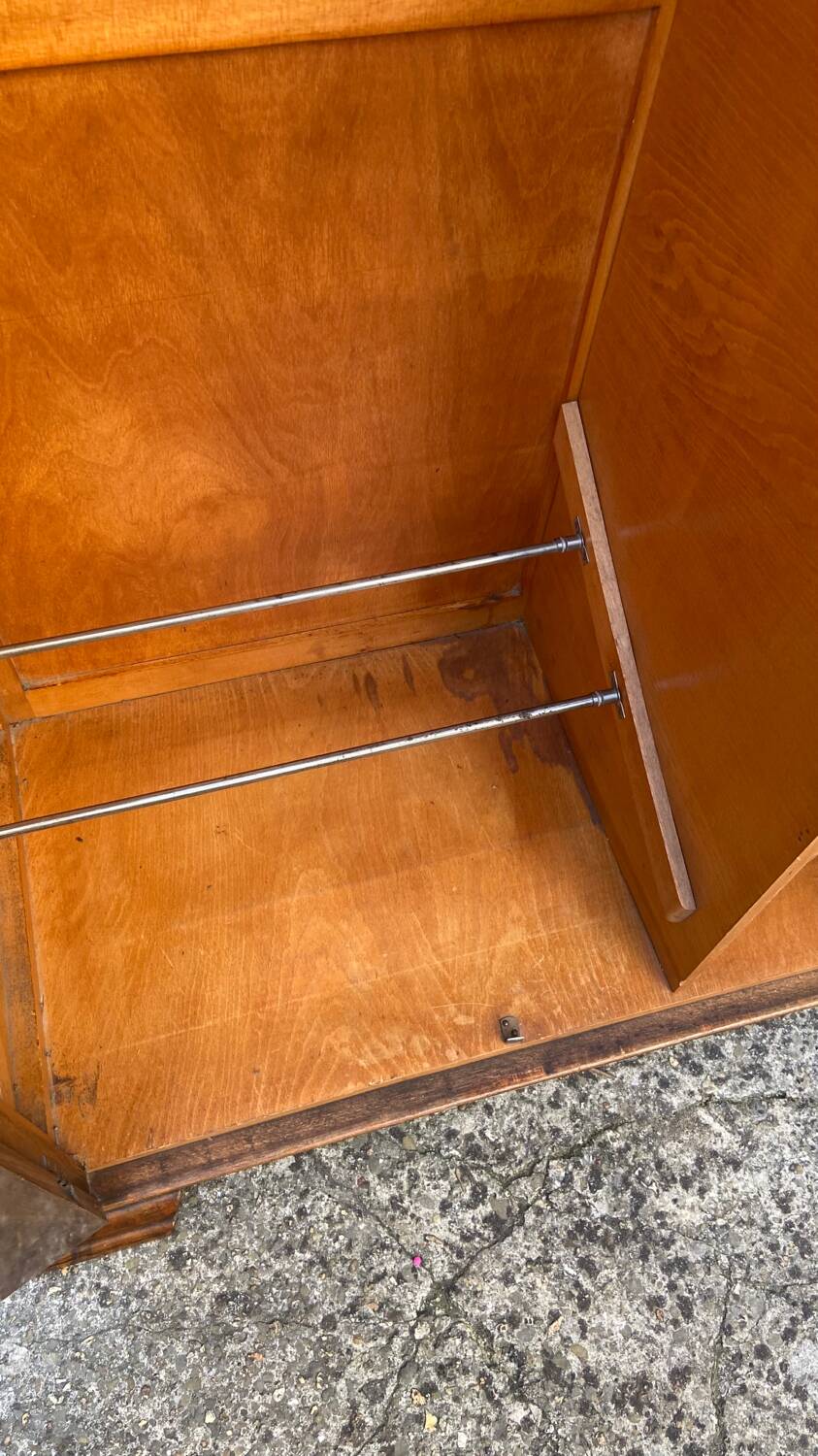 Small Art Deco cabinet 1930 in elm burl