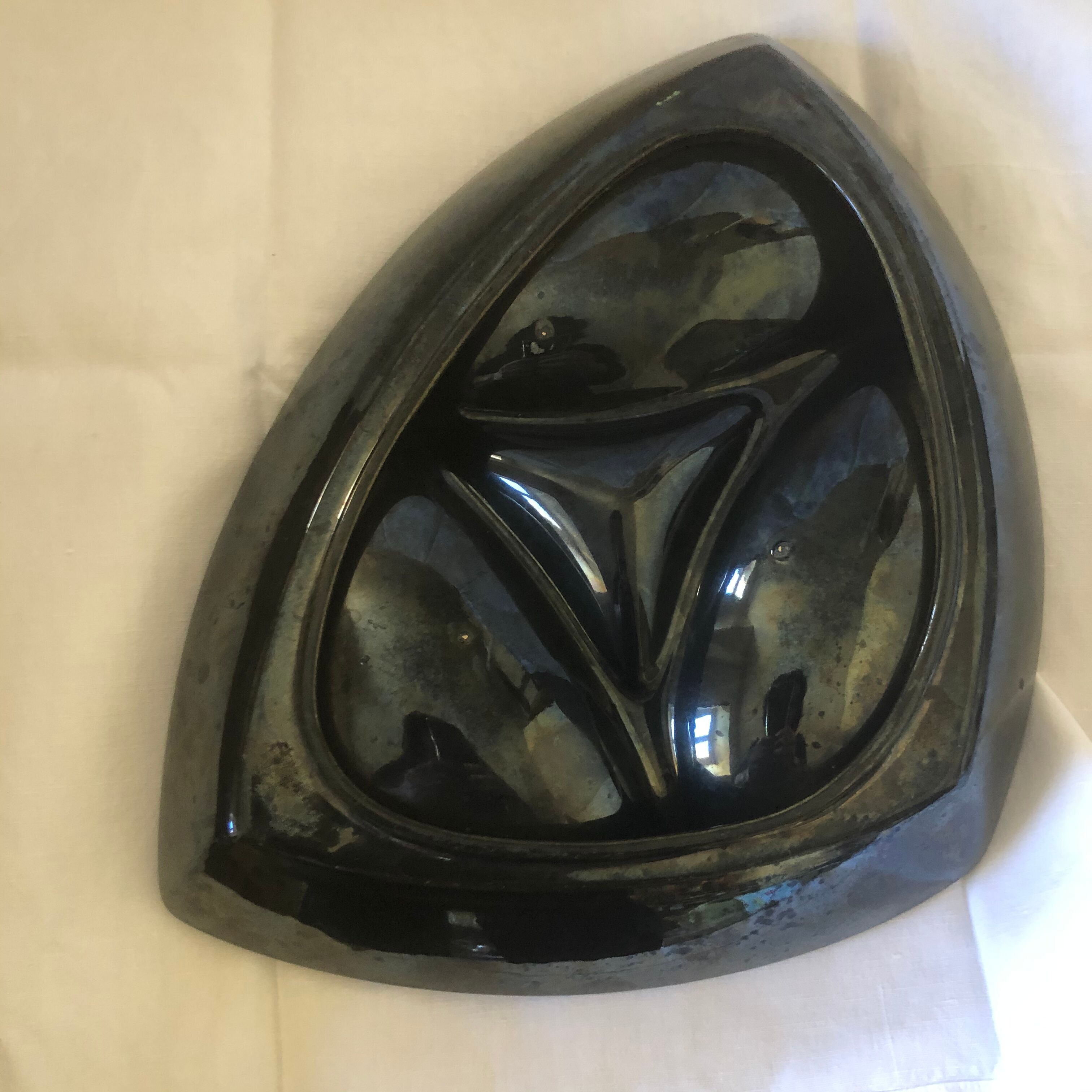 Empty purple crystal pocket