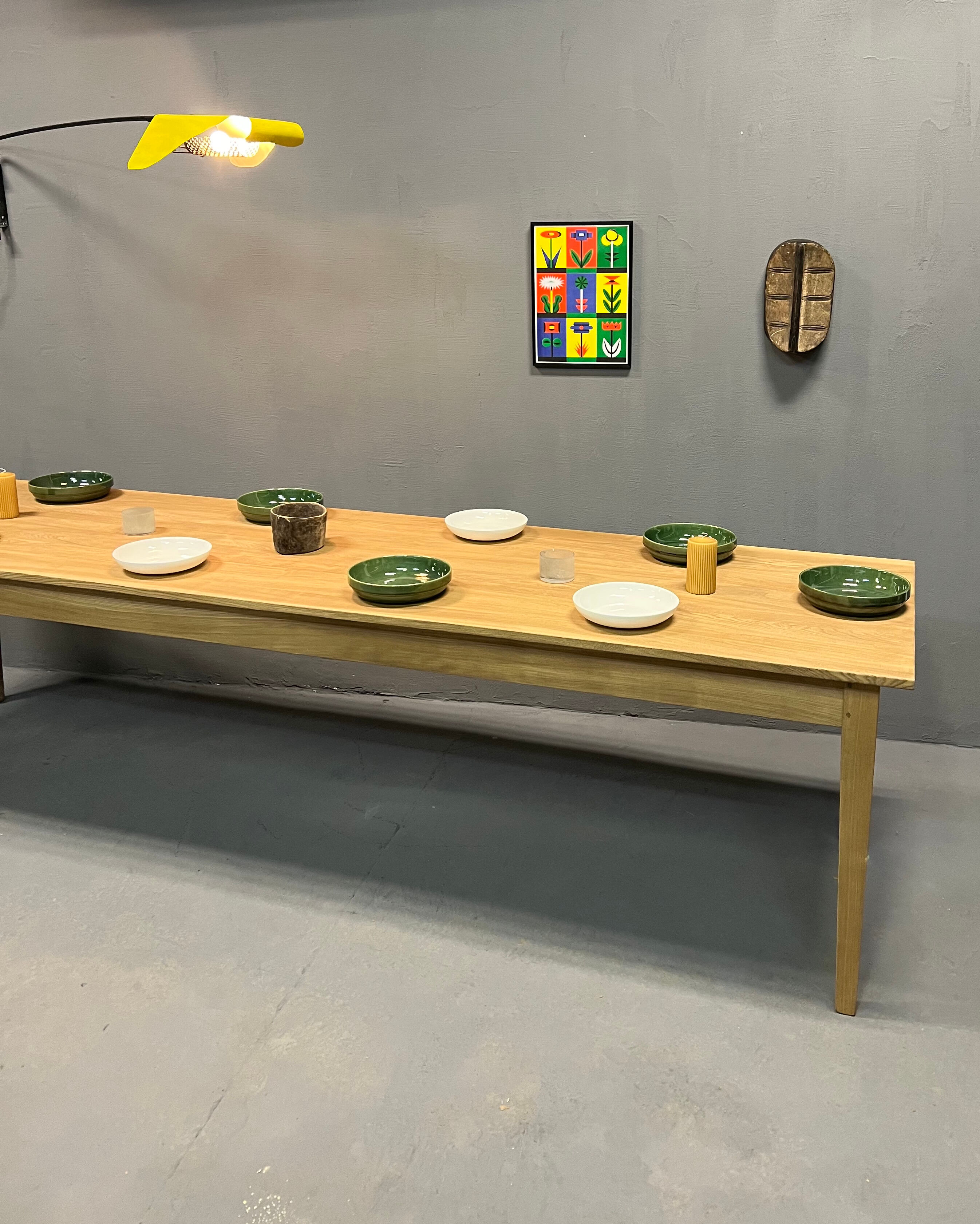 Farmhouse table 300 cm in solid ash