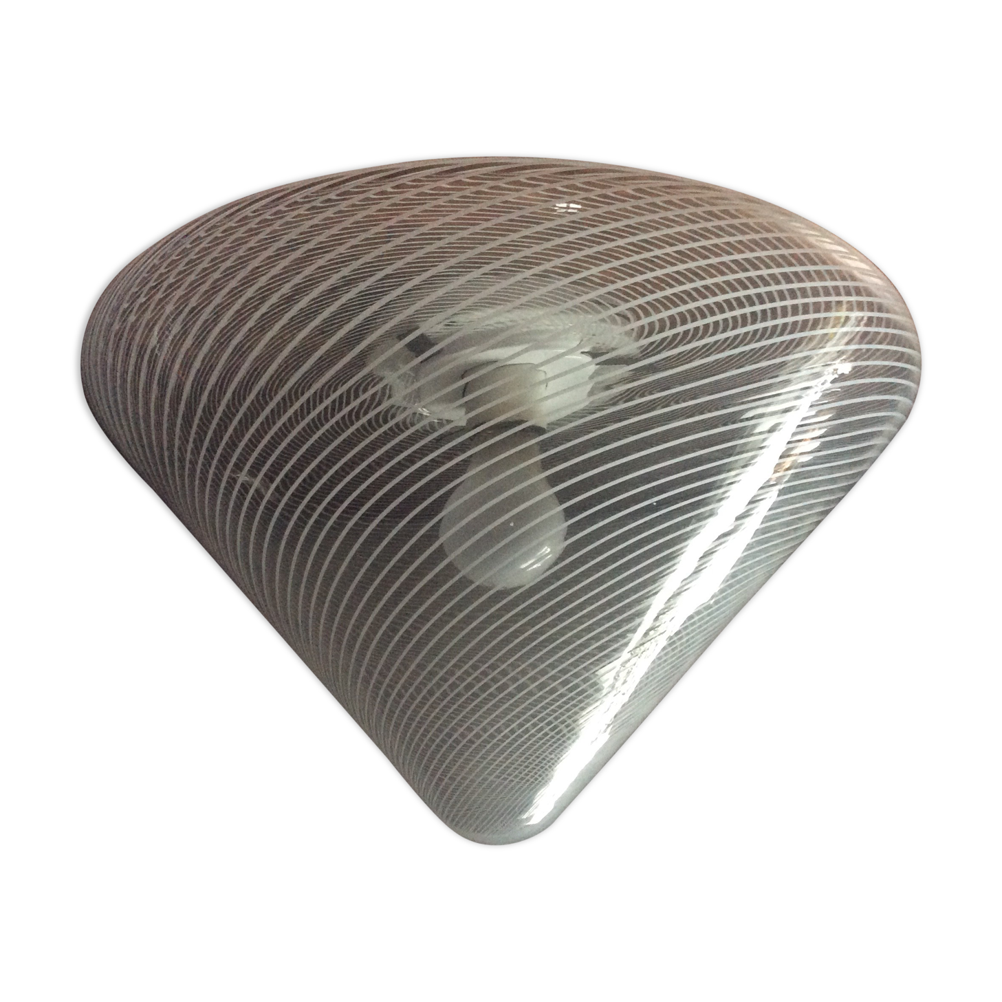 Venini conical ceiling light in vintage Murano blown glass from the 60s and 70s