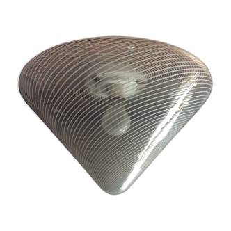 Plafonnier conique Venini en verre soufflé de Murano 60/70