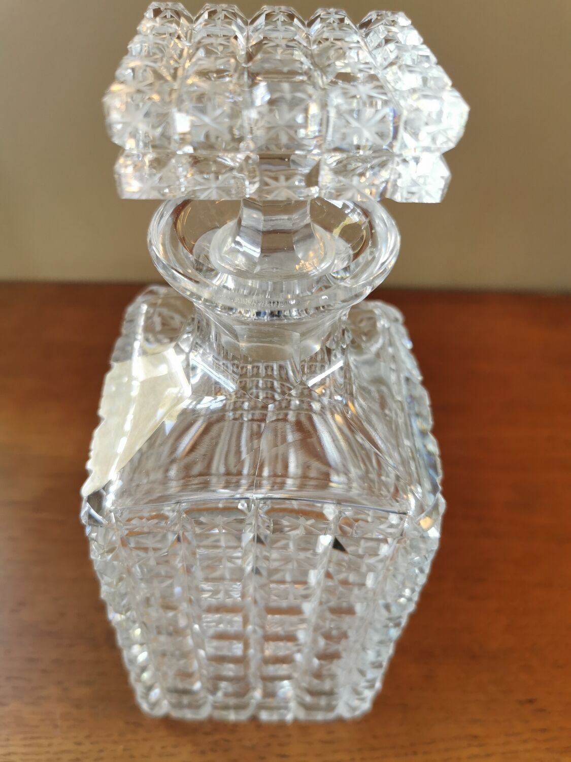 Cut crystal whiskey decanter