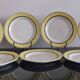 7 earthenware dessert plates, KG Lunéville