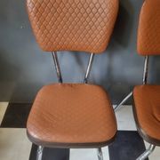 Bistro kitchen chairs in faux leather LOIRE SIEGES Vintage
