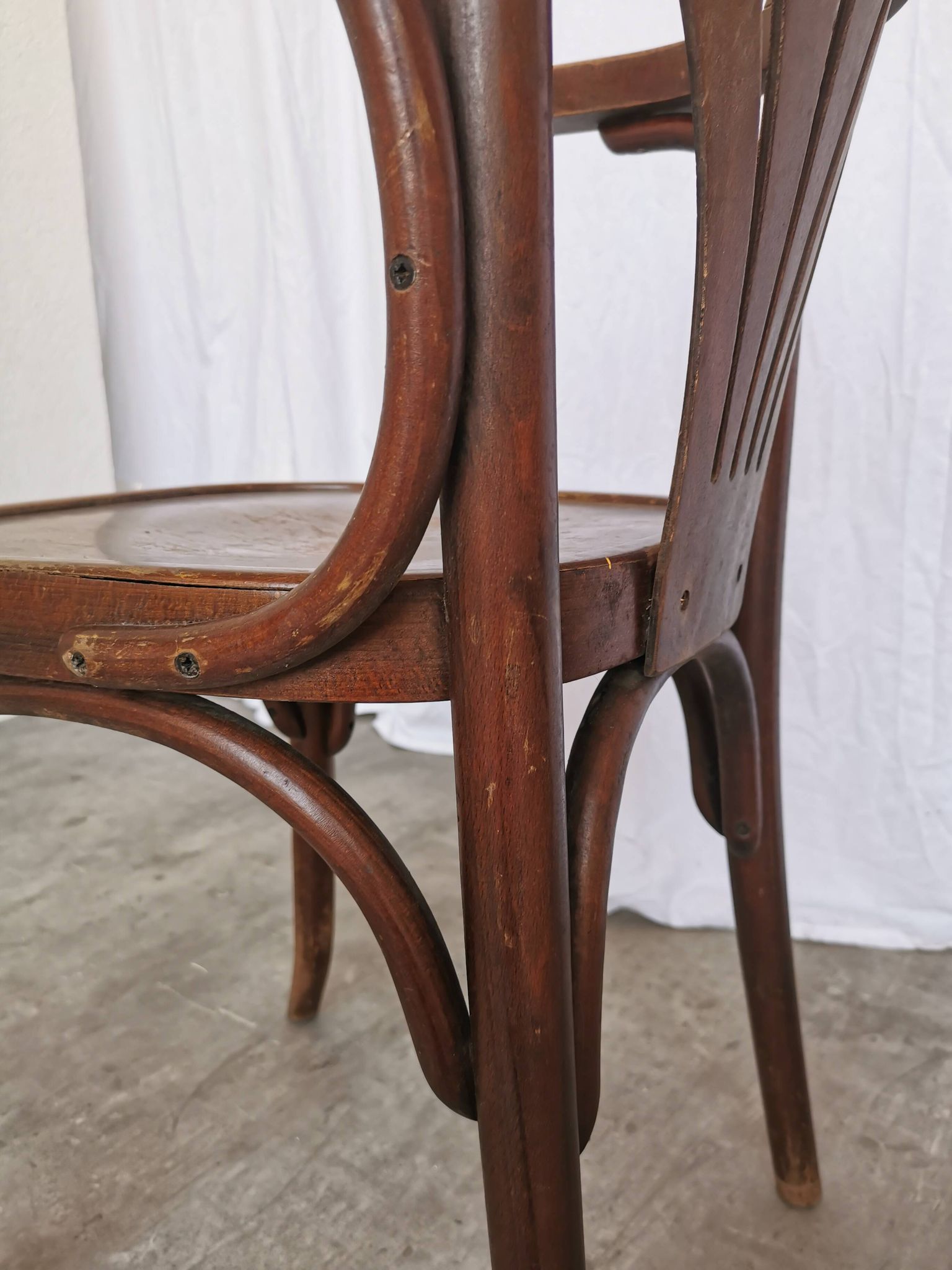 Vintage Bentwood Dining Chair: Mid-Century Thonet Style Armchair