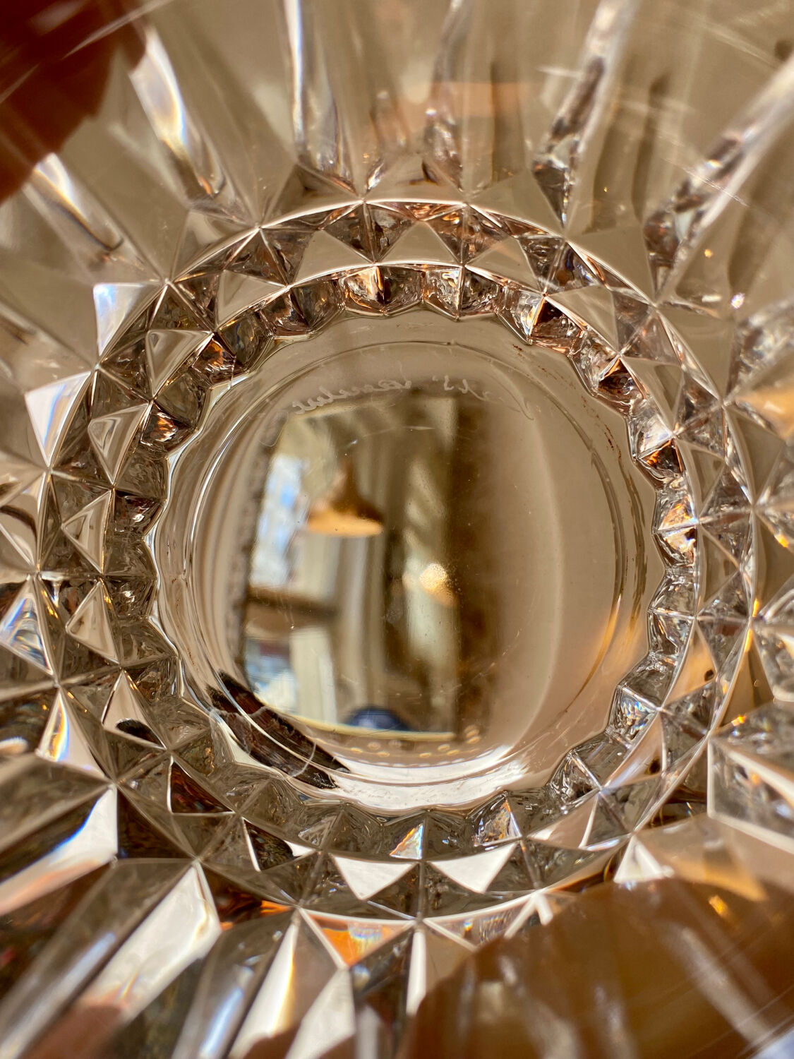 Set of 5 Val Saint Lambert whiskey glasses