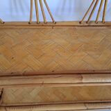 Set of bamboo and rattan shelves
