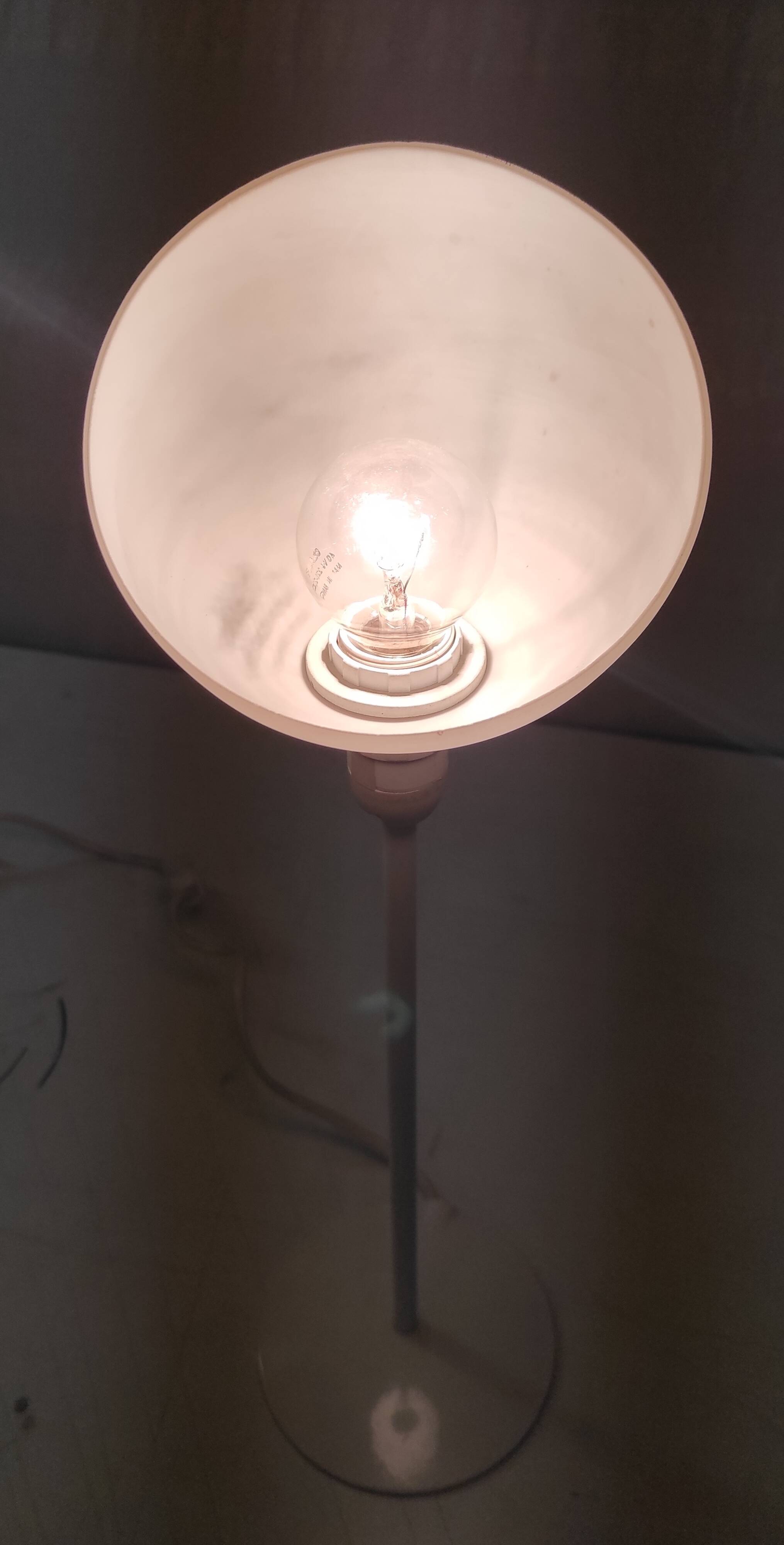 Opaline globe designer table lamp