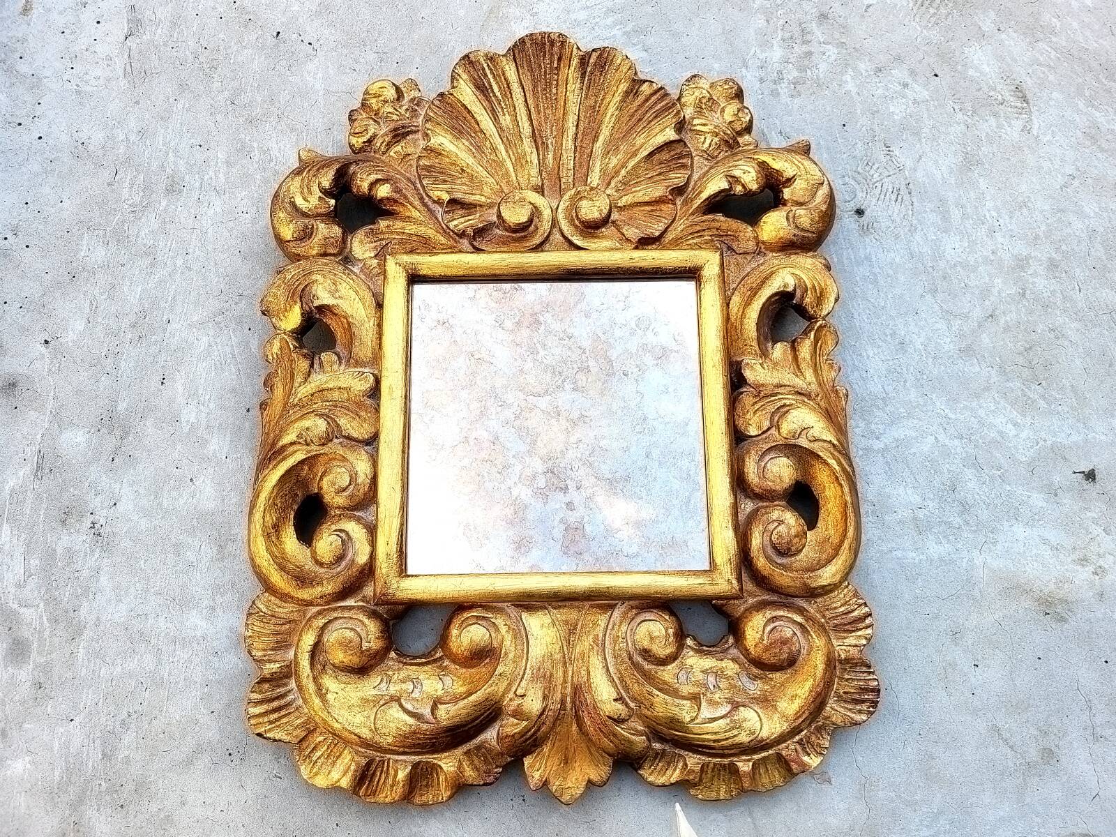 Golden cornucopia mirror