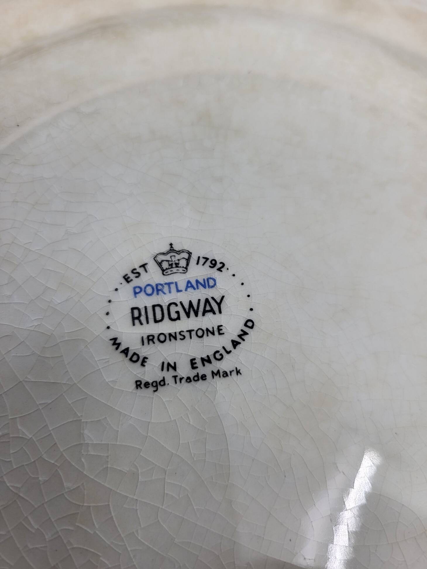 Ridgway Portland English Earthenware Plates (Set of 17)
