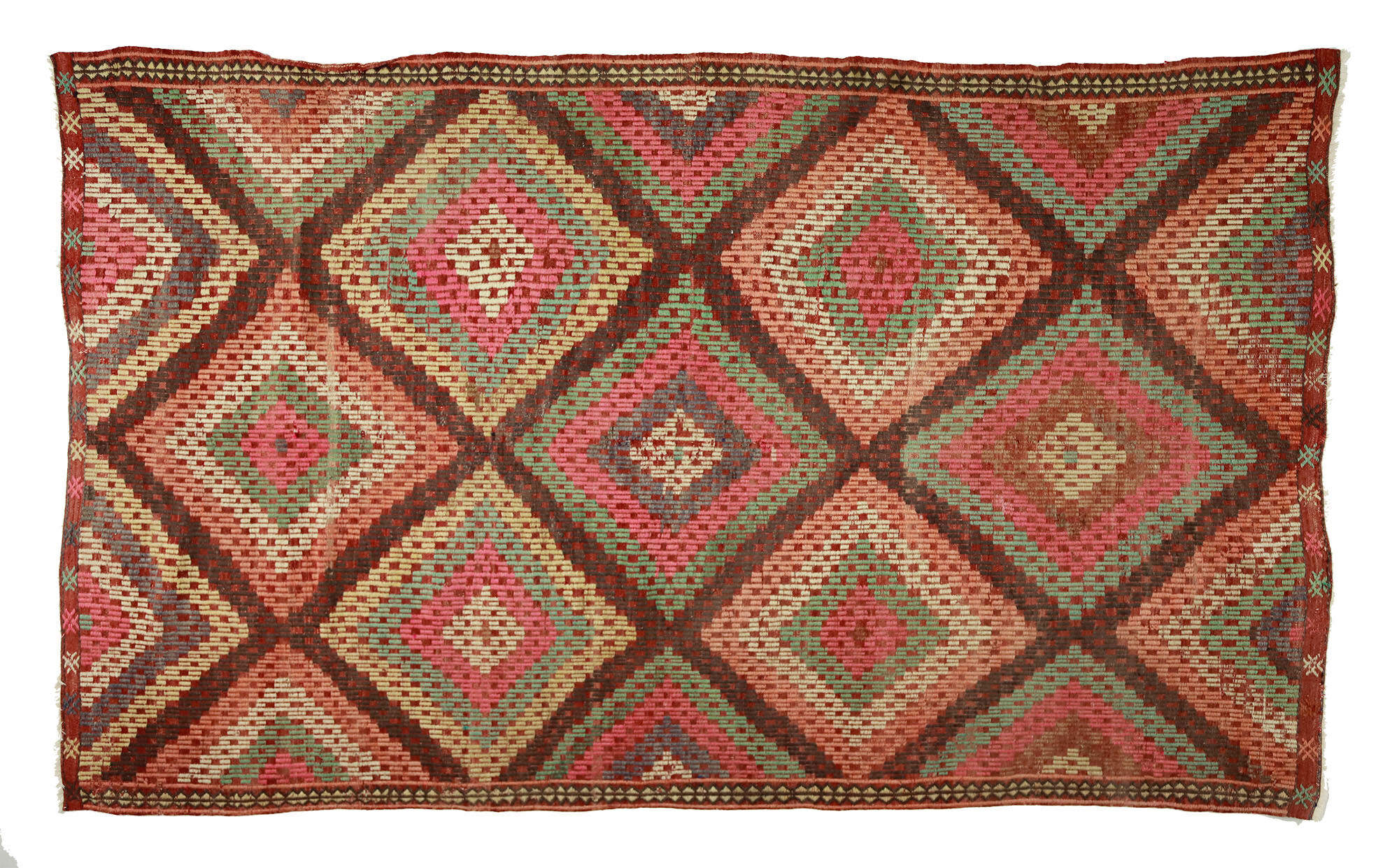 Anatolian handmade kilim rug 300 cm x 186 cm