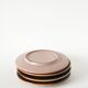 Set of 4 stoneware dessert plates, Design, 1970