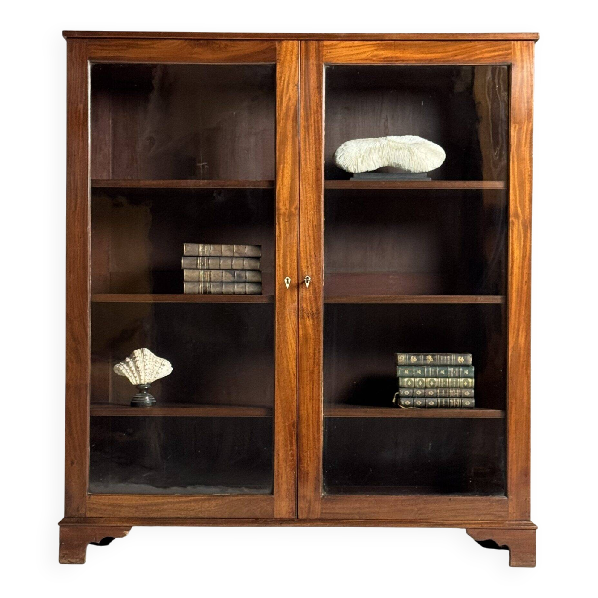Mahogany display cabinet 19th century antique
