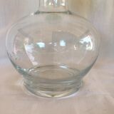 Glass wine carafe with green glass cap