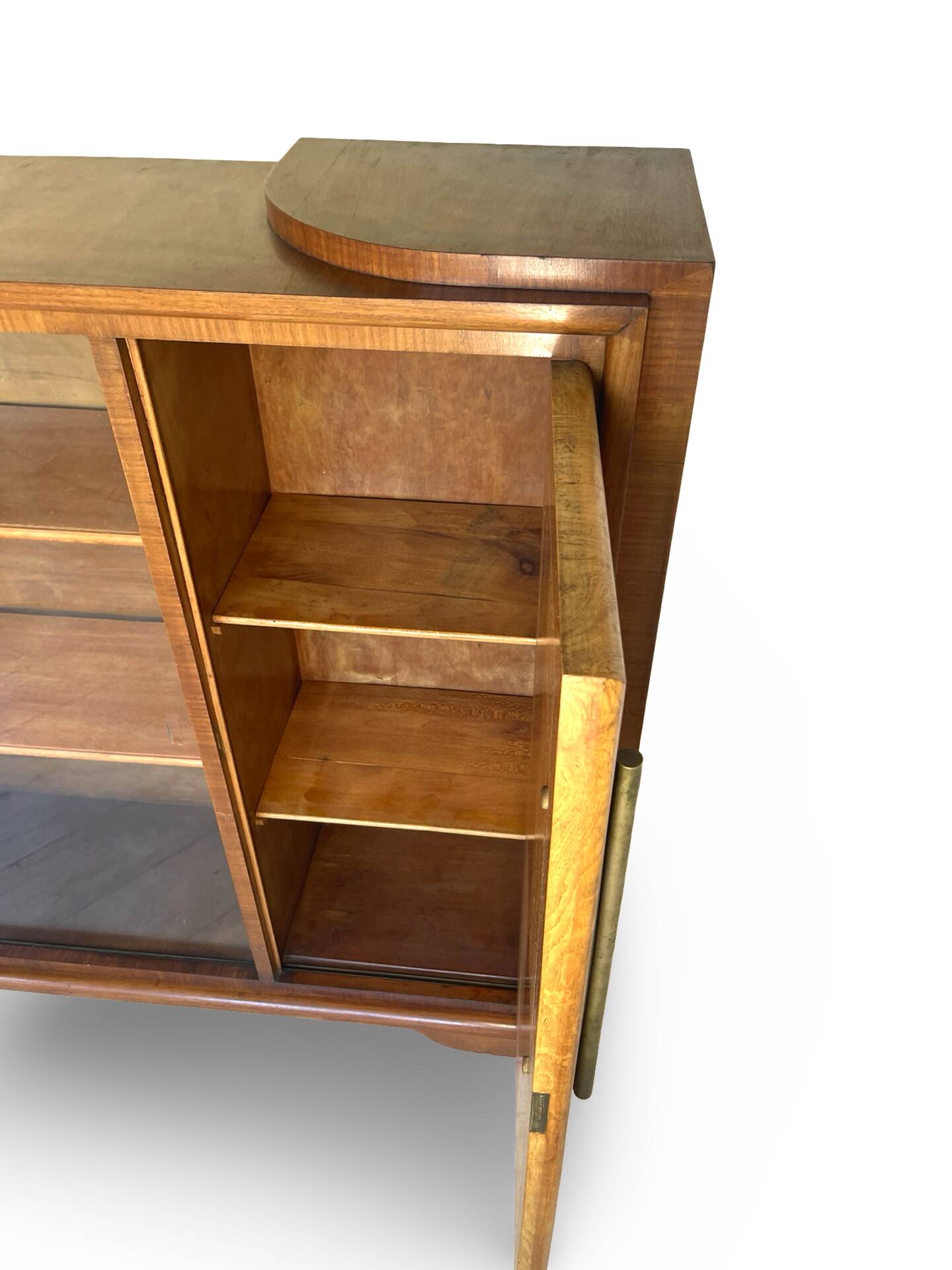 Striking Art Deco birch wood sideboard