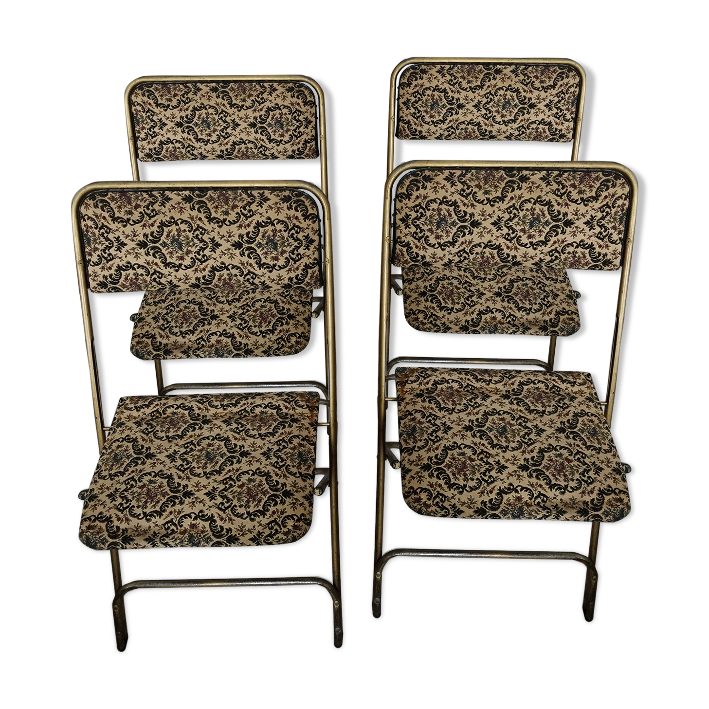 Manufrance fabric chairs